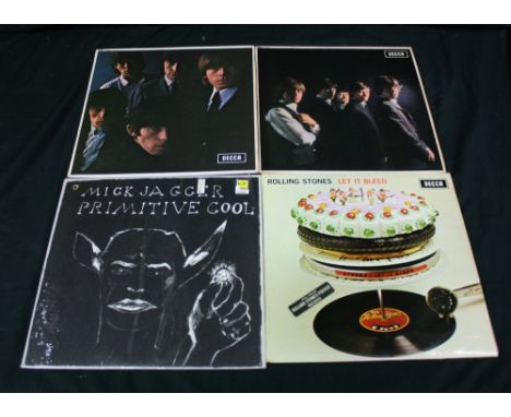 THE ROLLING STONES & RELATED - Collection of 4 x LPs with the vinyl generally being in superb condition to include S/T (LK 46