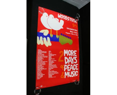 POSTERS - collection of  5 x posters to include Spanish Pink Floyd concert poster (55"x39") with creasing to edges and 5cm te