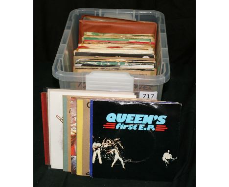 60's & ROCK - Job lot of approximately 100 x 7" to include Queen x 9, The Rolling Stones x 5, David Bowie x 20, The Ethiopian