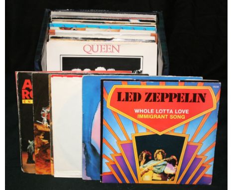 CLASSIC & HARD ROCK - Collection of 45 x 7" to include Led Zeppelin, Pink Floyd, Can, Black Sabbath, Atomic Rooster x 3, Uria