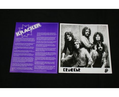 KRACKER / ROLLING STONES - rare 1973 white label promo LP "Kracker" by Kracker (COC 49102) complete with promo photograph, in