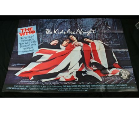 THE WHO/ THE KIDS ARE ALRIGHT - 1979, Rock Films Ltd, Original UK Quad (76 x 105cm) poster. Poster has a small tear to upper 