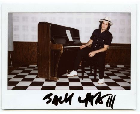 THE WHITE STRIPES PIANO -  A Herrburger Brooks London upright piano supplied by Nathanel Berry & Sons Ltd., produced around 1