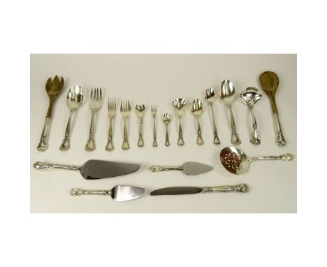 One Hundred Fifty Four (154) Piece Gorham Chantilly Sterling Silver Flatware. The large set includes: 24 Forks 7-1/2"; 24 Kni