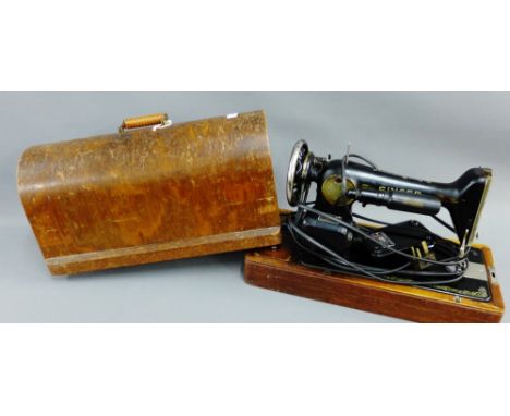 Vintage Singer Sewing Machine contained within its box 
