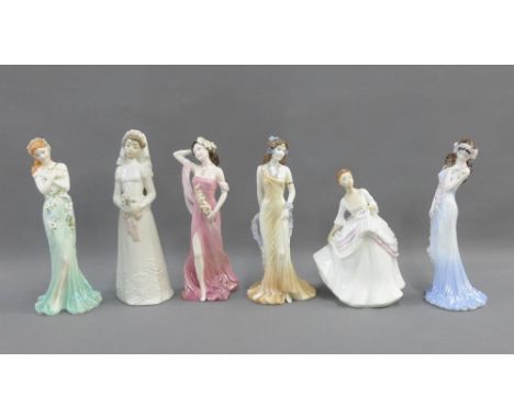 Collection of Coalport limited edition figures to include 'Emerald', 'Ruby' and 'Sapphire' etc., and two other figures to inc