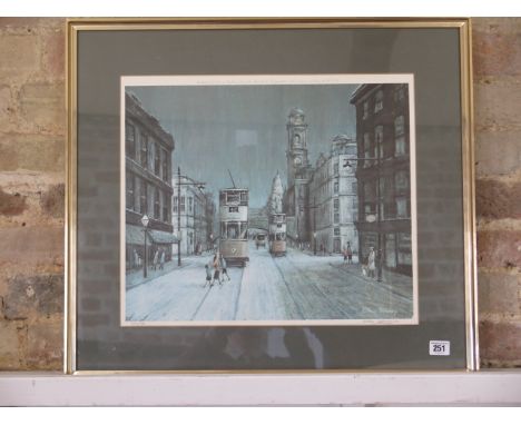 A framed and glazed limited edition print by Arthur Delaney signed in pencil to the margin and numbered 277/450, Oxford St, M