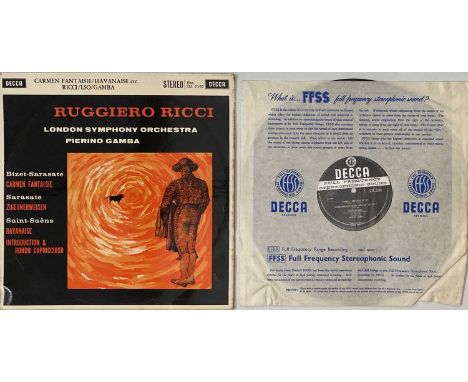 RUGGIERO RICCI - CARMEN FANTASIE LP (DECCA ED1 PRESSING - SXL 2197). Here we have a scarce classical LP by Ruggiero Ricci; Ca