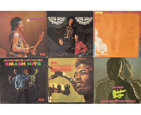 JIMI HENDRIX - LP PACK. A pack of 6 x LPs by Hendrix. Titles are Axis: Bold As Love (612003, UK original, glossy VG/ VG+ incl