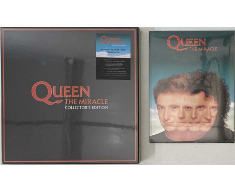 QUEEN LP COLLECTION - a collection of 5 Queen LPs, 3 7", and a Press Pack and prints. Collection to include: The Miracle (pre