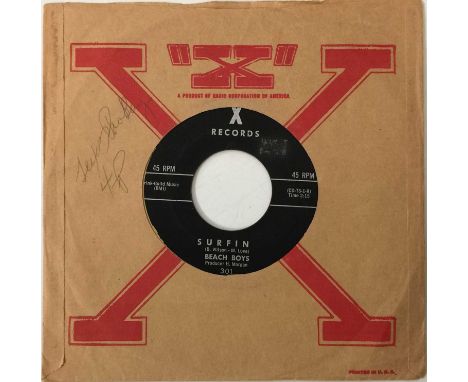 BEACH BOYS - SURFIN 7" (2ND US PRESSING - X RECORDS 301). Equally as scarce second (December 1961) US 7" pressing of Surfin c