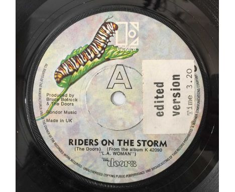 THE DOORS - RIDERS ON THE STORM 7" (SAM 50 - SINGLE SIDED - UK DJ PROMO). A rare UK DJ promo of The Doors - Riders On The Sto