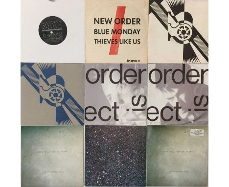 NEW ORDER &amp; JOY DIVISION 7" PACK (INC HACIENDA FLEXI). A quality pack of 9 7" singles. Artists/ titles include Merry Xmas