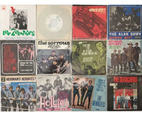60s - 7" PACK. A pack of 19 x 7", mostly overseas pressings. Artists/ Titles/ Catalogue numbers include The Zombies - Care Of