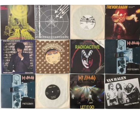 HEAVY ROCK &amp; METAL - 7" COLLECTION. A quality collection of 29 heavy rock &amp; metal 7" singles. Artists/ titles include