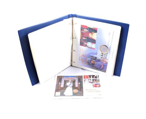 Coin album, 'The Royal Family', including gold Sovereign cover, 2001. (one ring binder album)