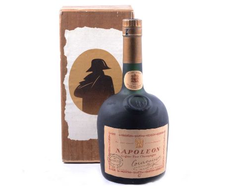 Courvoisier Napoleon Fine Cognac Champagne, 1960s/70s bottling, numbered AK9672, 42 proof, volume not stated, in carton.
