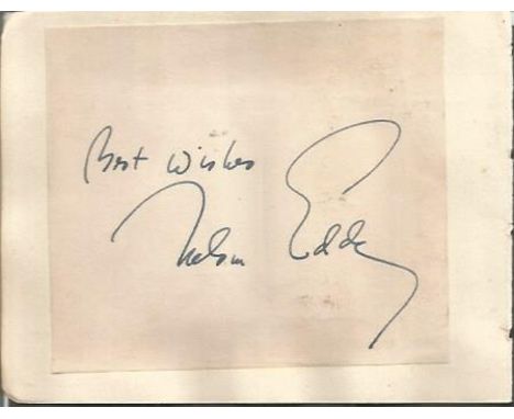 Nelson Eddy signed piece fixed to autograph album page with Gracie Fields on reverse. Eddy was American singer and actor who 