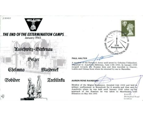 Concentration Camps 50th Anniversary Events Of WW2 Cover JSCC Series Liberation Of The Concentration Camps, Signed By Belgian