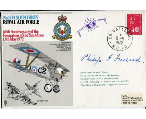Great War Ace No1 Squadron Cover Signed By Air Commodore Philip Fletcher Fullard Cbe, DSO, Mc*, Afc 27 May 1897 - 24 April 19