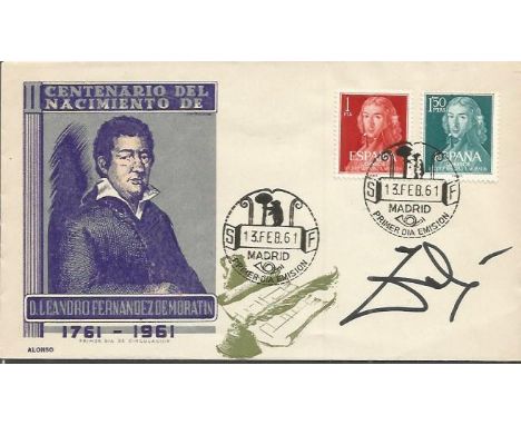 Salvador Dali signed 1961 Spanish Art FDC. Good condition. All signed items come with our certificate of authenticty. We comb