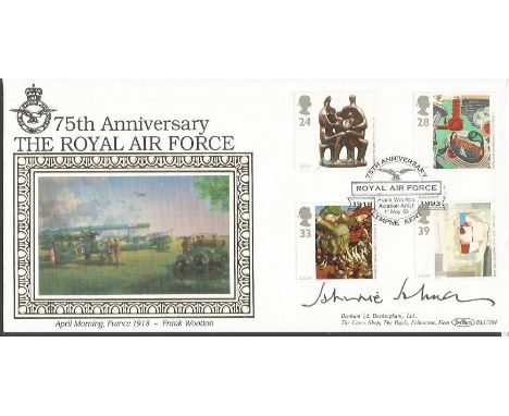 AVM Johnnie Johnson DFC the top WW2 fighter ace signed 1993 Art Benham official 75th anniversary the RAF BLCS84 FDC. Good con