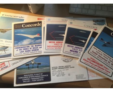 Collection of FOURTEEN Concorde related covers 10 of which are British Airway official covers, notable is the very rare Princ