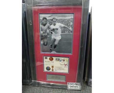 Ray Wilson signed 1966 World Cup football FDC. framed and mounted with a portrait photo to a very high standard to overall si