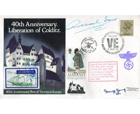 Colditz Liberation Of Colditz Cover Signed By Lt M Farr Of The Durham Light Infantry Who Arrived In Colditz In June 1943 And 