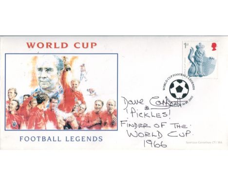 1966 World Cup World Cup Cover Signed By Dave Corbett, Owner Of Pickles The Dog Who Famously Found The Jules Rimet Trophy Aft