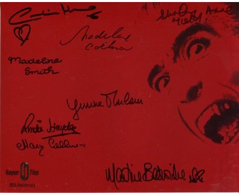 Hammer Movies 8x10 Photo Signed By Eight Actors & Actresses Who Have Appeared In Hammer Horror Movies Including Mary Collinso
