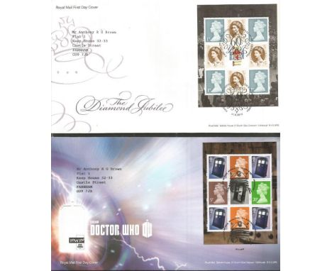 Royal Mail FDC cover collection 1989 - 2015. 71 covers. Includes The Diamond Jubilee, Doctor Who, Roald Dahl, Inventive Brita