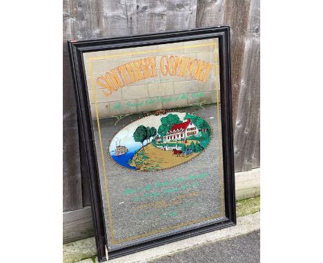 A vintage Southern Comfort advertising mirror, 90cm x 63cm