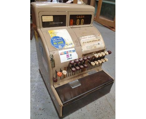 A vintage cash register