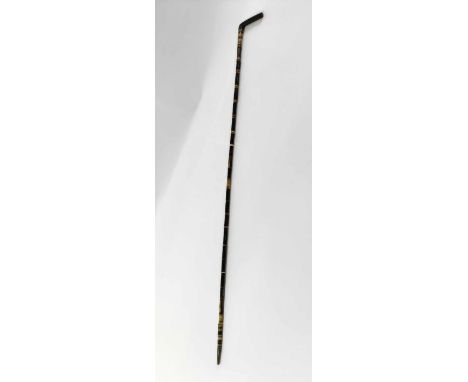 A Victorian horn segmented walking stick, 87cm long