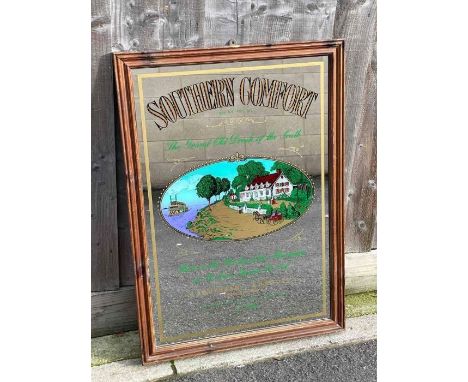 A vintage Southern Comfort advertising mirror, 90cm x 63cm