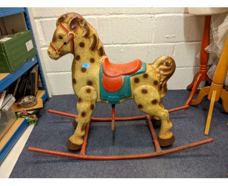 An early/mid 20th century tin rocking horse showing original paintworkLocation:If there is no condition report shown, please 