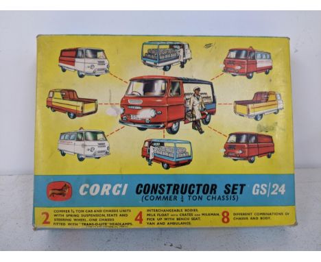 Corgi Toys Constructor Set - Commer 3/4 ton chassis GS24 comprising two Commer 3/4 ton chassis unit with spring suspension, s