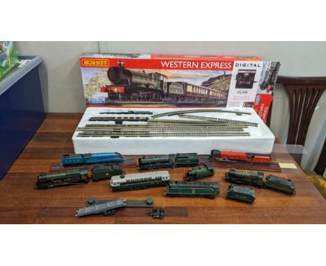 00 gauge model railway equipment to include a boxed Hornby Western Express set (part complete), and various locomotives to in