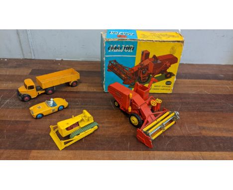 A boxed Corgi Major toys no 1111 diecast model Massey Ferguson 780 combine harvester A/F a Dinky toys no 109 Austin-Healy, a 