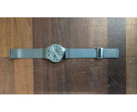 A gent's Skagen quartz wrist watch in a titanium case and strap LocationIf there is no condition report shown, please request