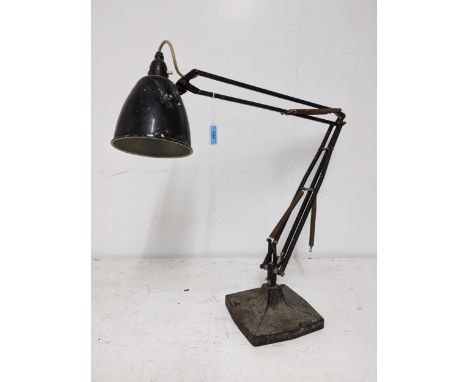 A Herbert Terry & Son black finished Anglepoise desk lamp, model 1209, circa 1933-68Location: If there is no condition report