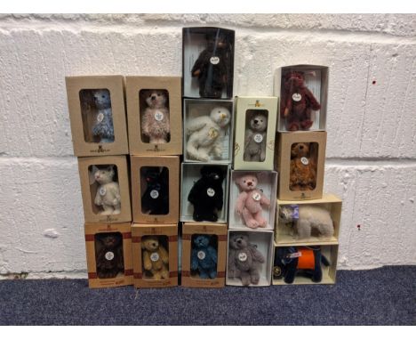 Miniature boxed Steiff bears to include Cinnamon 2002/2003, Rose 2003, Elephant 2007, Polar Bear 2006 and others LocationIf t