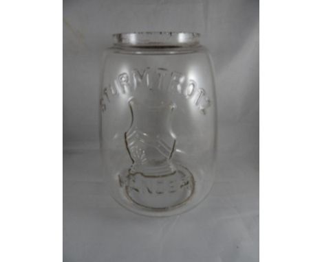 GLASS LAMP TOP WITH PRESSED ARMOUR CHEST PLATE MARKED STURMTROTZ PANZER