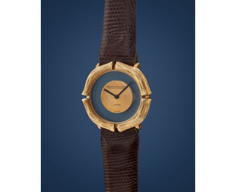 Jaeger-LeCoultre Bamboo Mystery 17012 retailed by Contino, 70s18k gold round case in the shape of bamboo logs, n.1279625.Myst