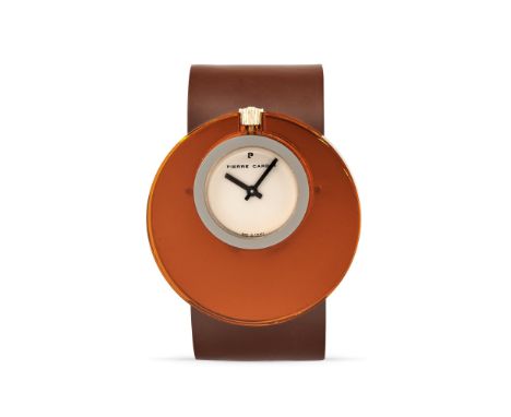 Pierre Cardin & Jaeger-LeCoultre Espace New-old-stock, 70sAcrylic resin, stainless steel and chromed metal round case.Cream c