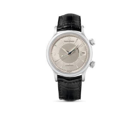 Jaeger-LeCoultre Master Control Reveil 141.8.97, 2000sStainless steel round case, n.3579, double crown.Argenté dial with cent