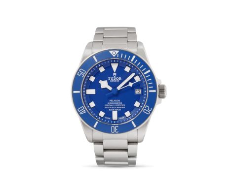 Tudor Pelagos 25600T, 2020sTitanium round case, n.966D370, titanium rotating bezel, blue ceramic insert.Blue dial, luminescen
