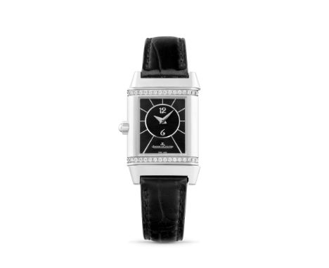 Jaeger-LeCoultre Reverso Duetto 266.8.44, 2000sStainless steel reversible rectangular case, set with diamonds on one side, n.
