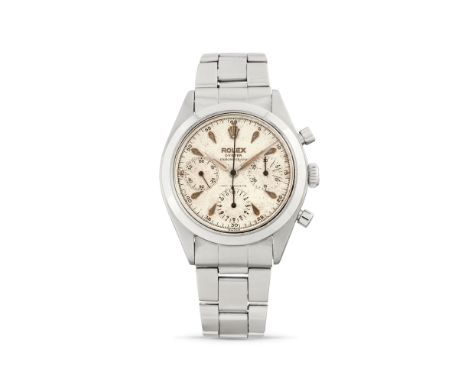 Rolex Pre-Daytona 6238, 60sStainless steel round case, n.974211, round pushers.Cream coloured dial, applied indexes.Hand-wind